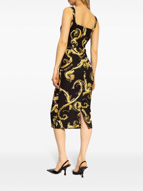 Allover Print Midi Dress