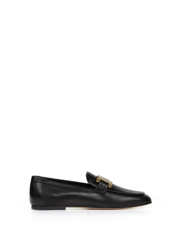 Kate Metal Logo Leather Loafers