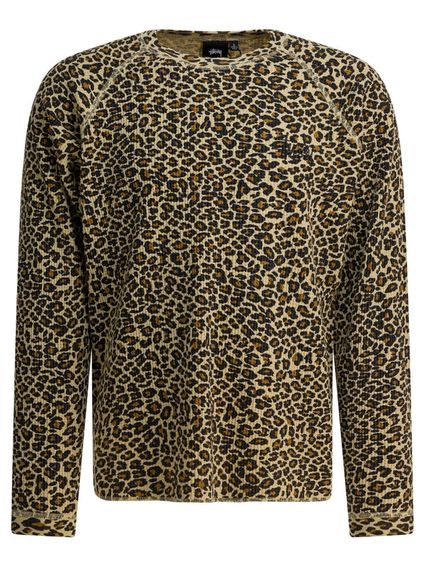 Stussy Brown Leopard Long Sleeve