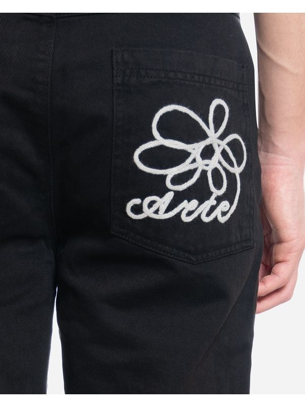 Back Logo Embroidered Cotton Pants