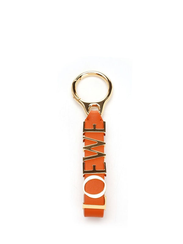 Bold Logo Leather Keyring