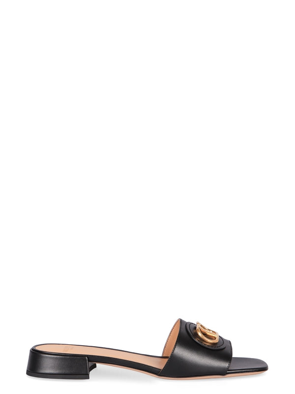 Valentino Black Slides