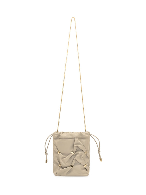 Vara Bow Detail Leather Mini Bucket Bag