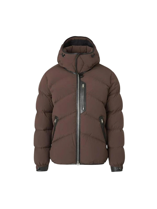 Brown Nylon Hooded Padding