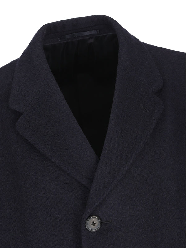 Virgin Wool Single Breasted Coat