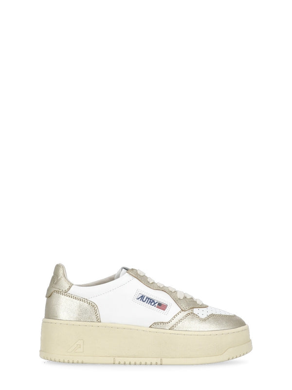 Autry Gold Low Top Sneakers