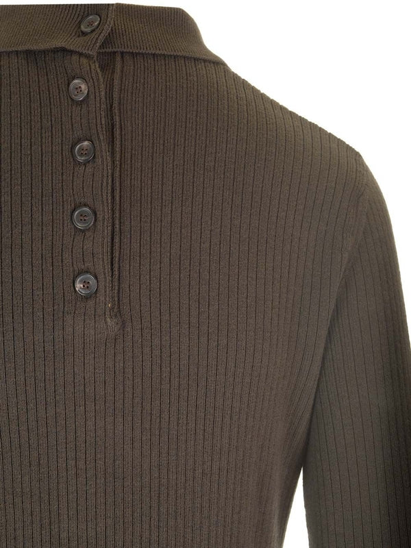 マルチボタンミディウールドレス