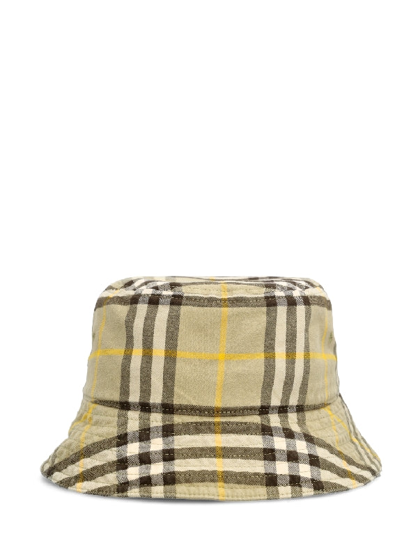 Check Cotton Bucket Hat