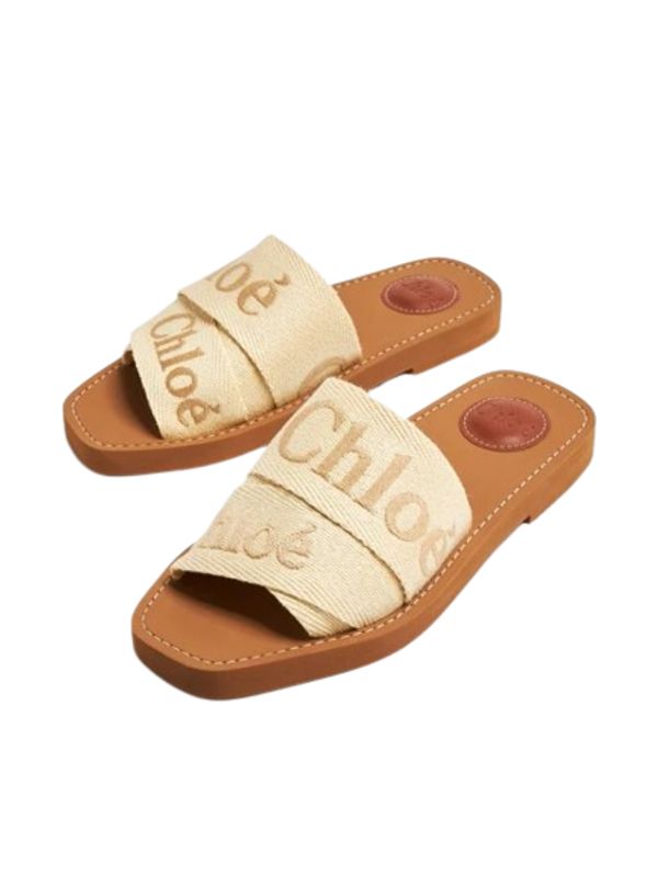 Woody Logo Band Flat Sandals