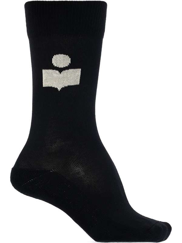 Logo Black High-Top Socks