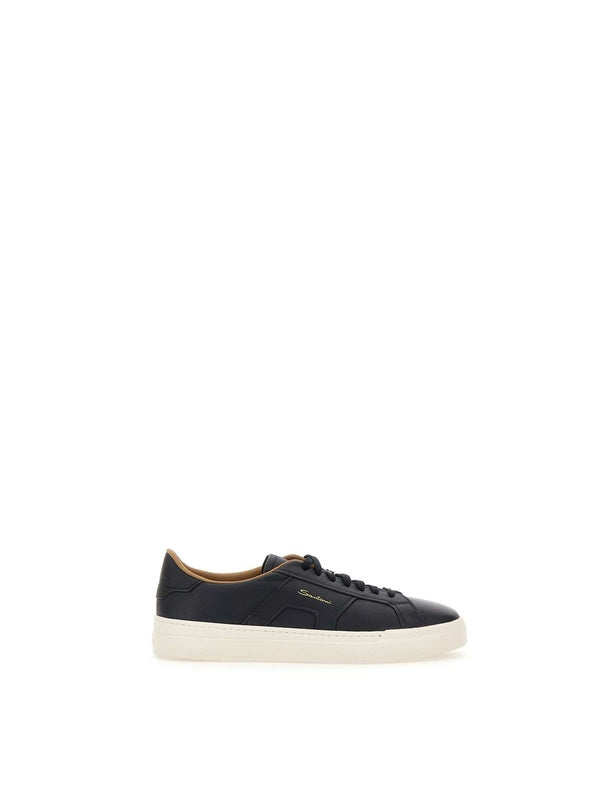 Santoni Navy Low Top Sneakers