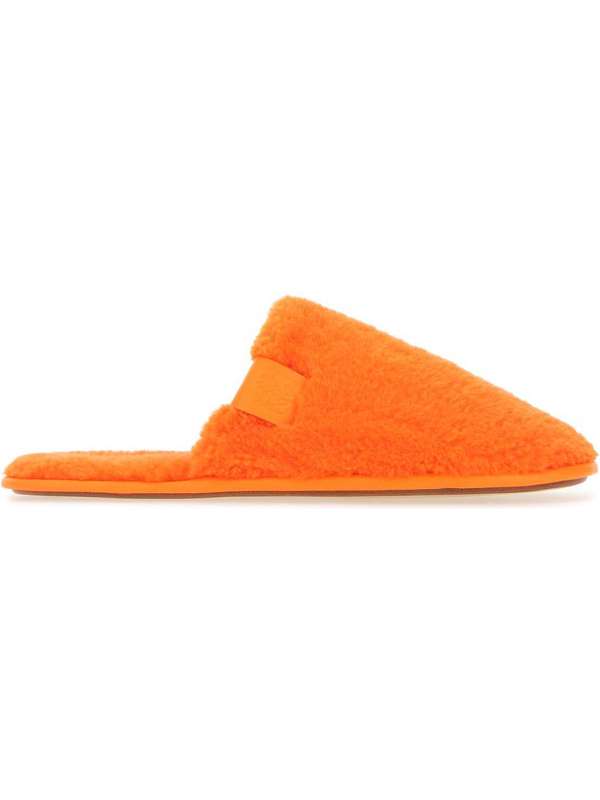 Anagram Tab Orange Fleece Slippers