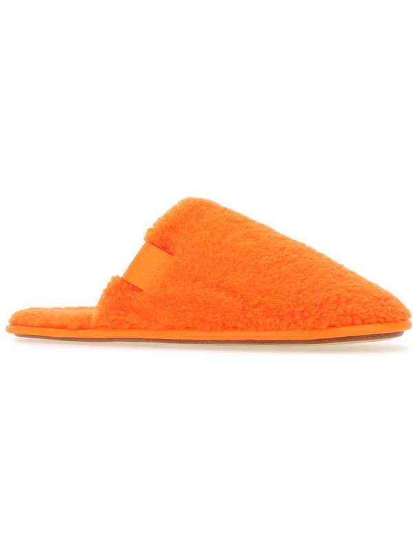 Anagram Tab Orange Fleece Slippers