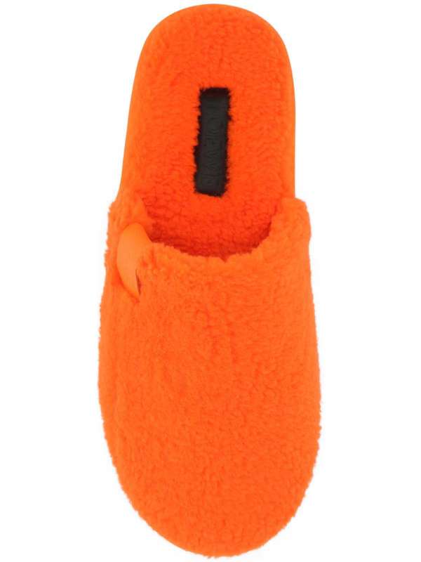 Anagram Tab Orange Fleece Slippers