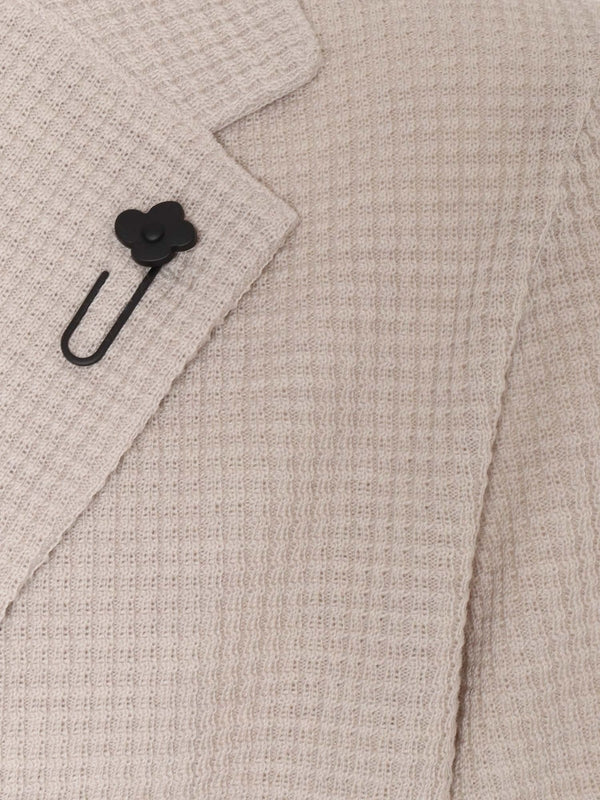 ブートニエールシングルニットテーラードジャケット