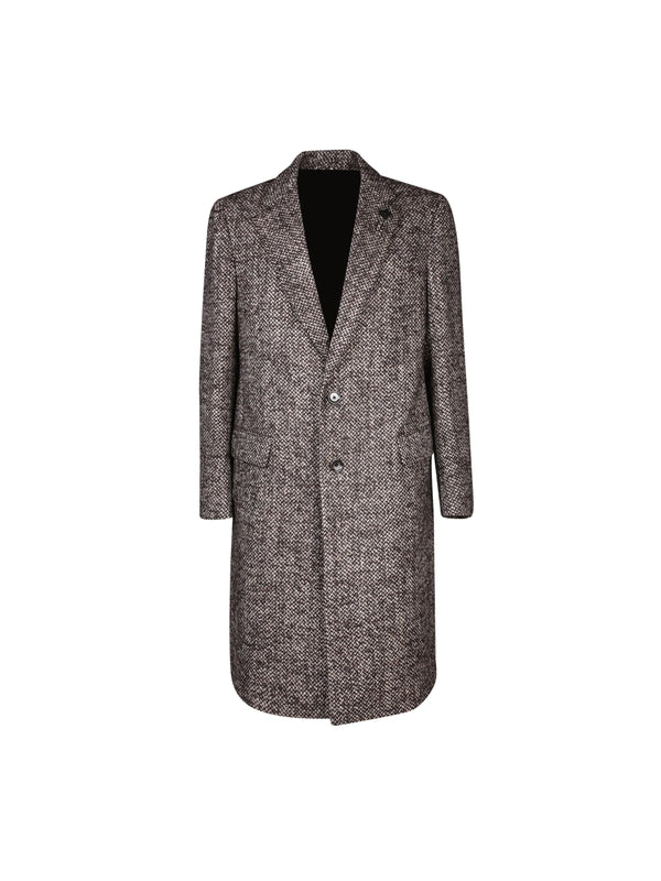 Boutonniere single wool blend coat