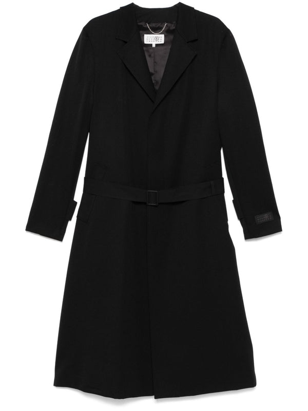 Back Stitch Belt Viscose Trench Coat