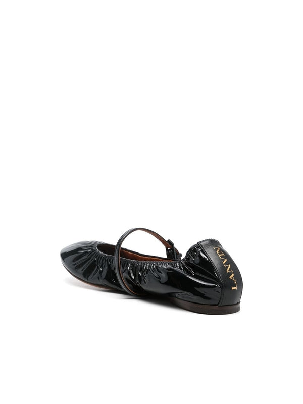 Buckle Strap Patent Leather
  Flats
