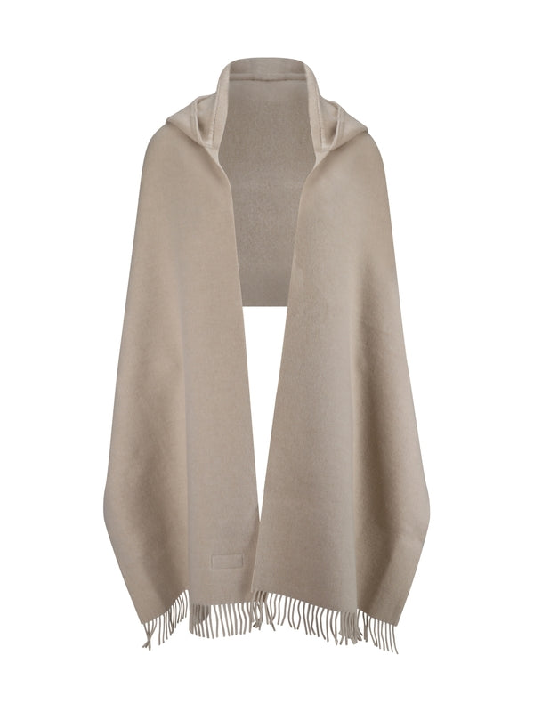 Wool Cashmere Hooded Scarf