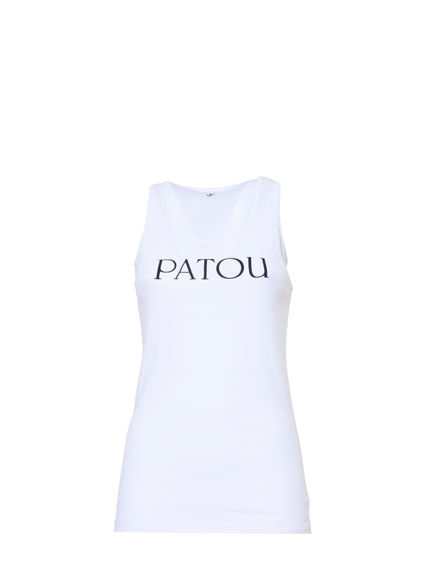 Logo Printed Cotton Tank Top