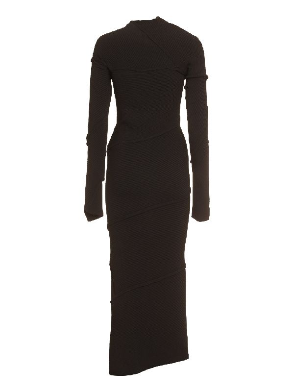 Spiral Rib Knit Maxi Dress