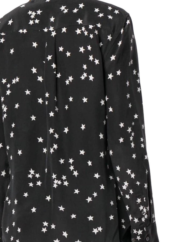 Star Printing Silk Shirt