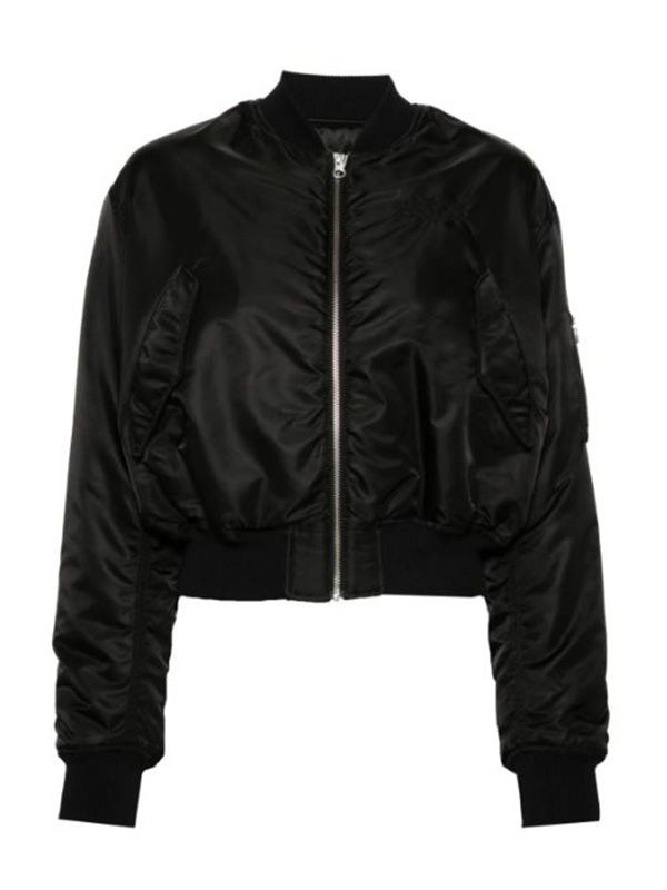 Back Stitch Nylon Bomber Jacket