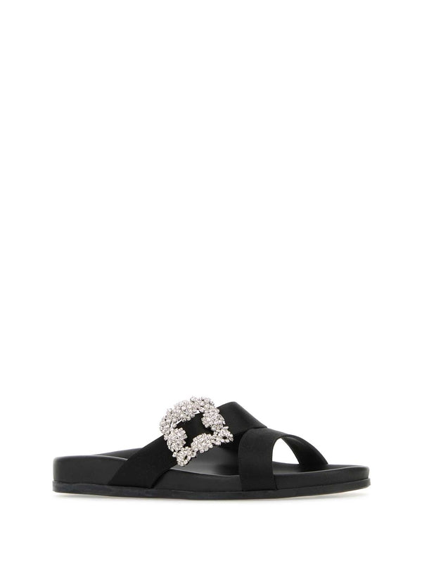 Chilanghi Jewel Buckle Satin Sandal