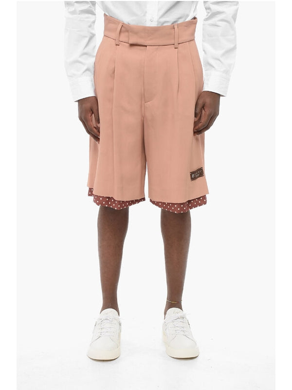 Pintuck Detail Bermuda Shorts