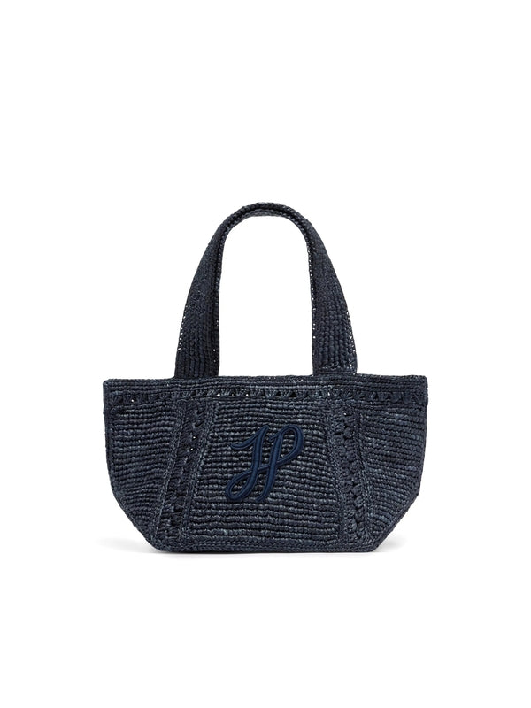 Logo Raffia Tote Bag