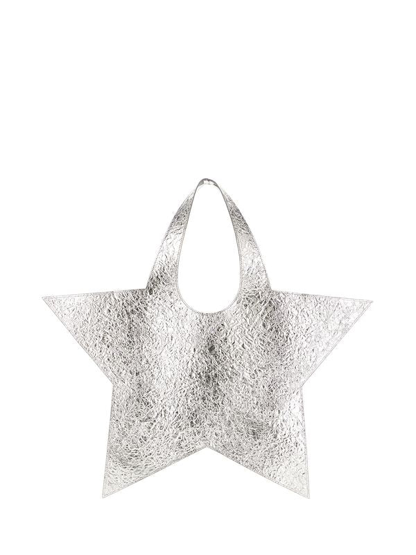 Star Metallic Leather Tote Bag