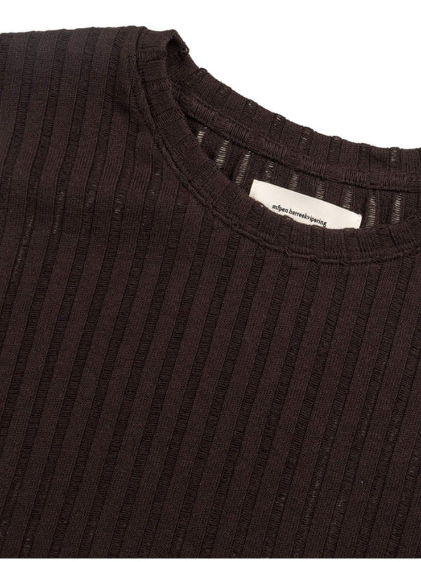 Round-Neck Cotton Blend Knit