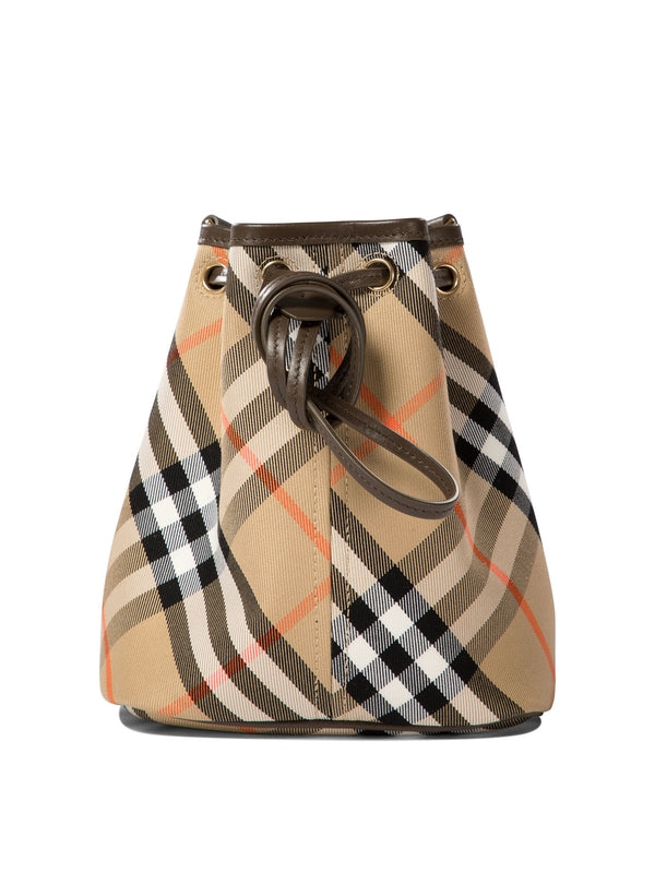 Check Pattern Bucket Bag