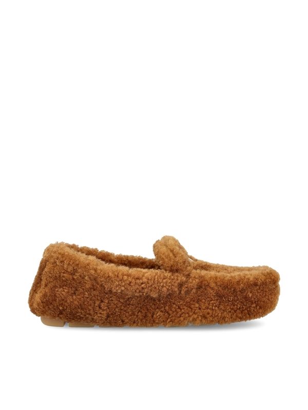 Triangle Logo Shearling Loafers