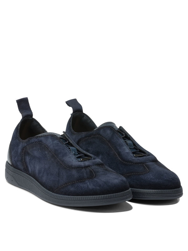 Santoni Blue Low Top Sneakers