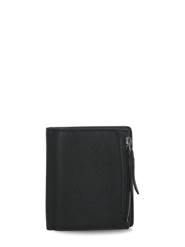 Stitch Leather Zip Wallet