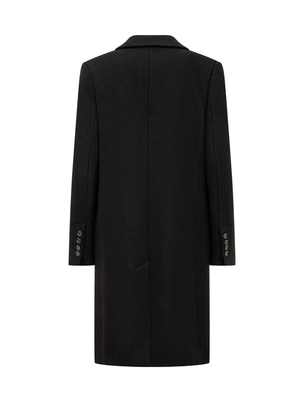 Single-Breasted Wool Coat