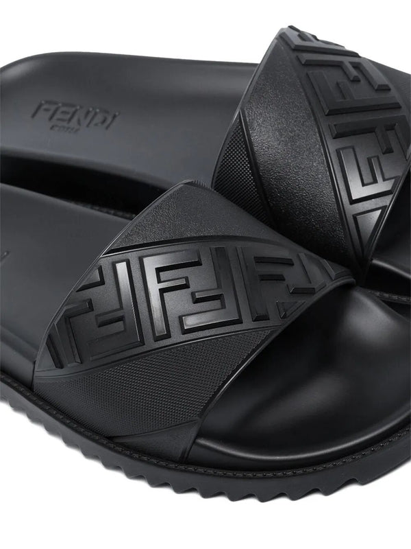 Fendi Black Slides
