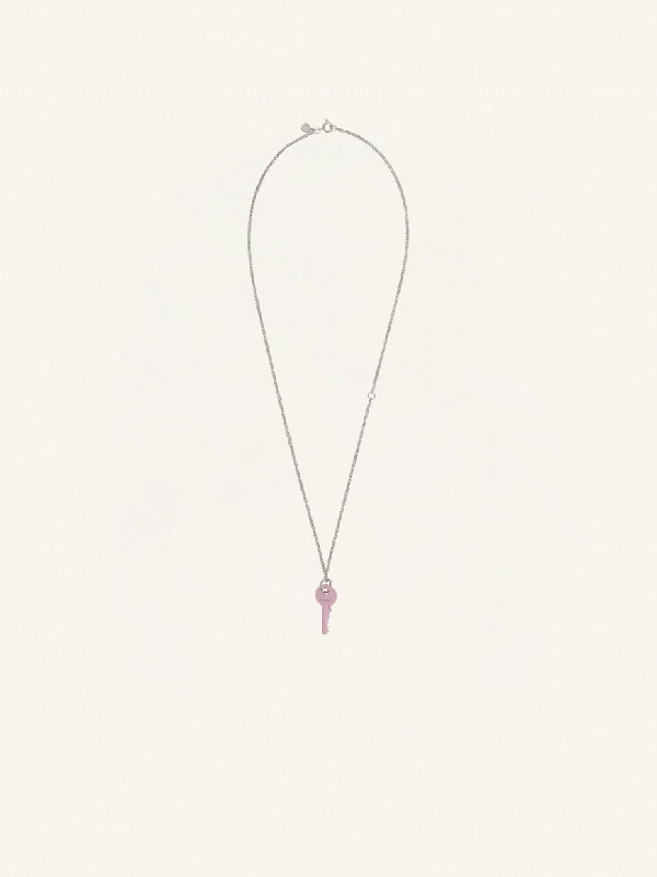 Pink Key Chain Necklace