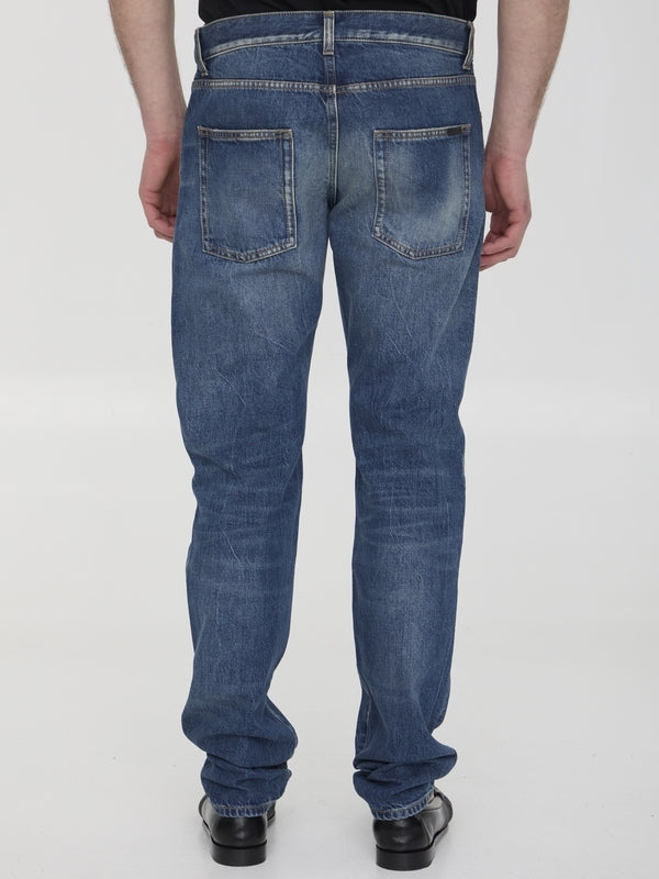 Slimfit Washed Denim Pants