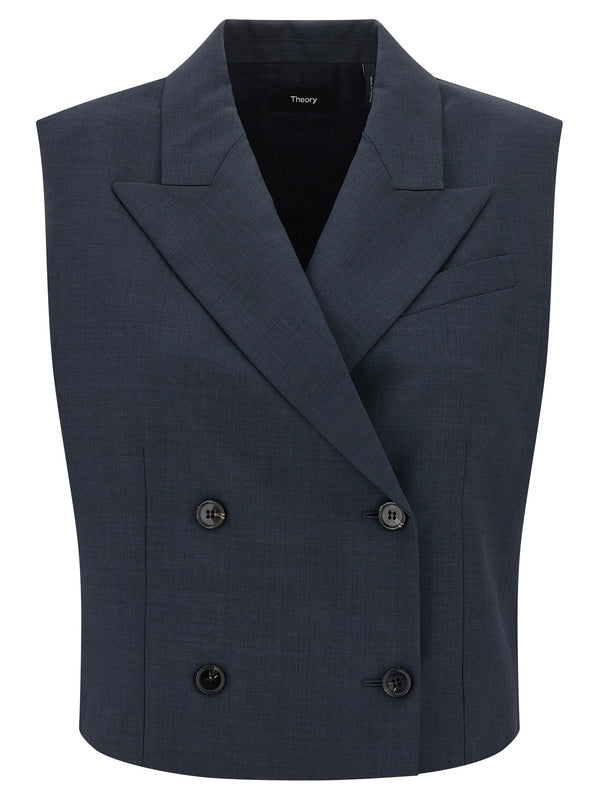 Theory Navy Vests