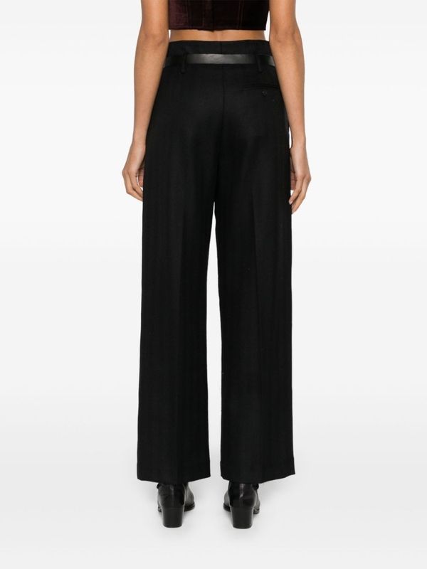 Belt Pleated Pants