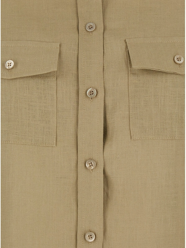 Front Pocket Linen Shirt