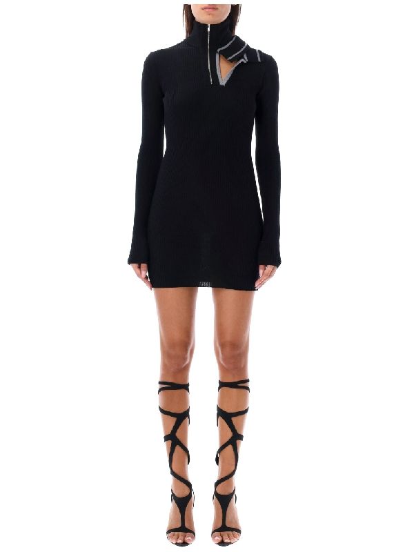 Y/PROJECT - Half Zip Neck Cutout Detail Dress - Jente