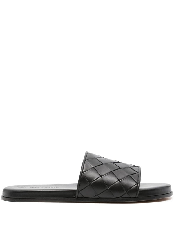 Bottega Veneta Black Slides