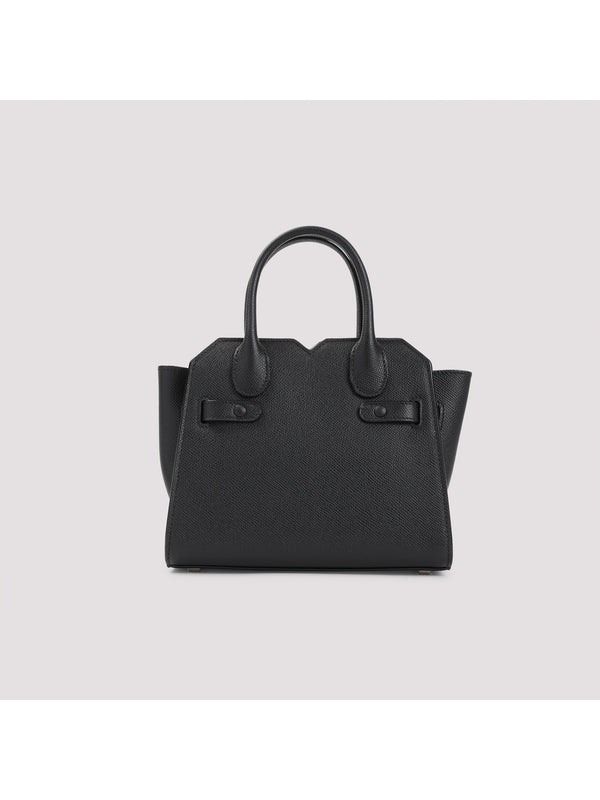 Milano Buckle Detail Calfskin Tote Bag