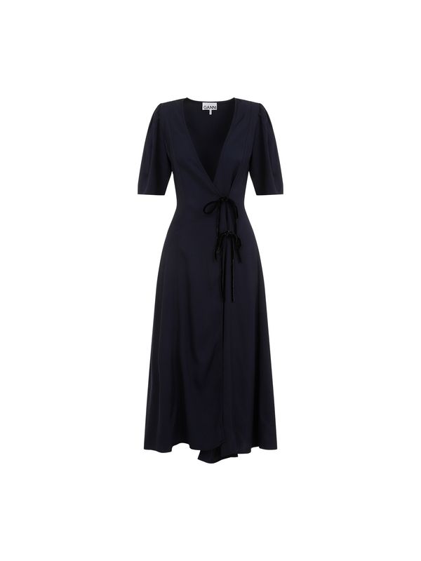 Bow V-neck Long Dress