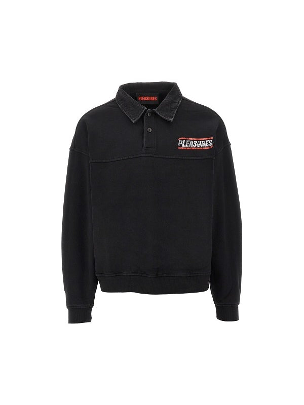 Pleasures Black Polo Shirt