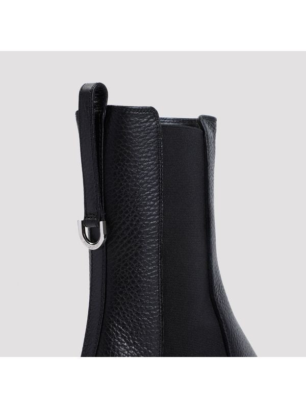 Black Leather Chelsea Boots