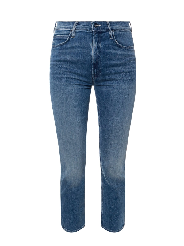 Straight Crop Denim Pants